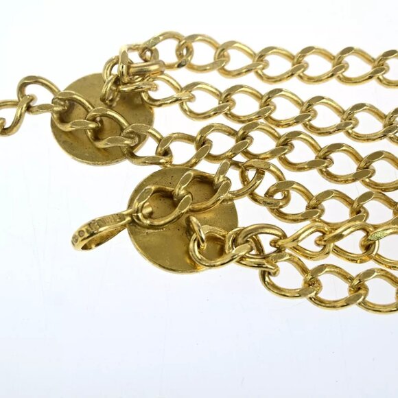 CHANEL CC Logo Coin Medallion Charm Chain Belt Gold GHW Accessory - Picture 5 of 7
